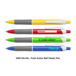 3005 Ole-Ole - Push Action Ball Plastic Pen, Promotional Gifts, Promotional Gift, Singapore